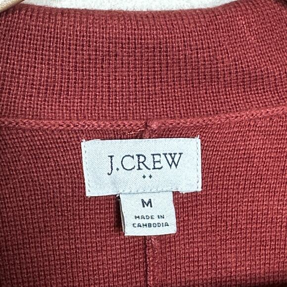 J. CREW Two Button Sweater Blazer Toasted Red Sz M {3P10} - Picture 5 of 7